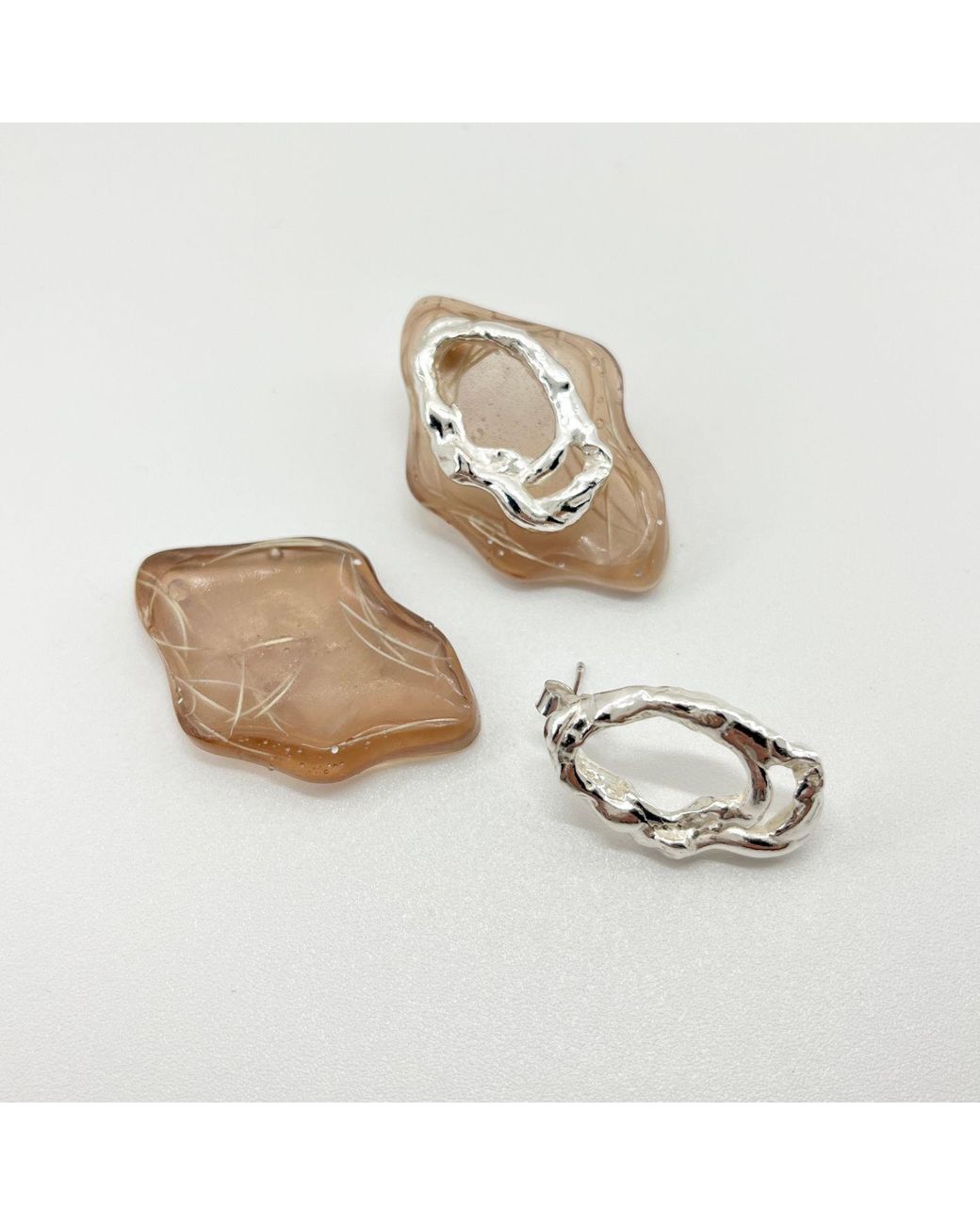 Bio-Trimmings Brown Pascal Statement Earrings