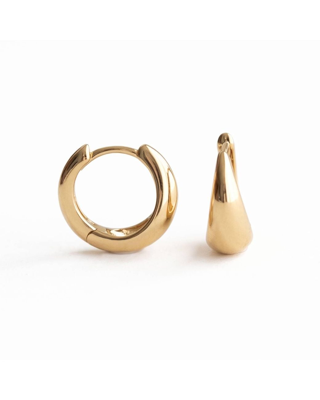Kris Nations Metallic Tapered Huggie Hoop Earring
