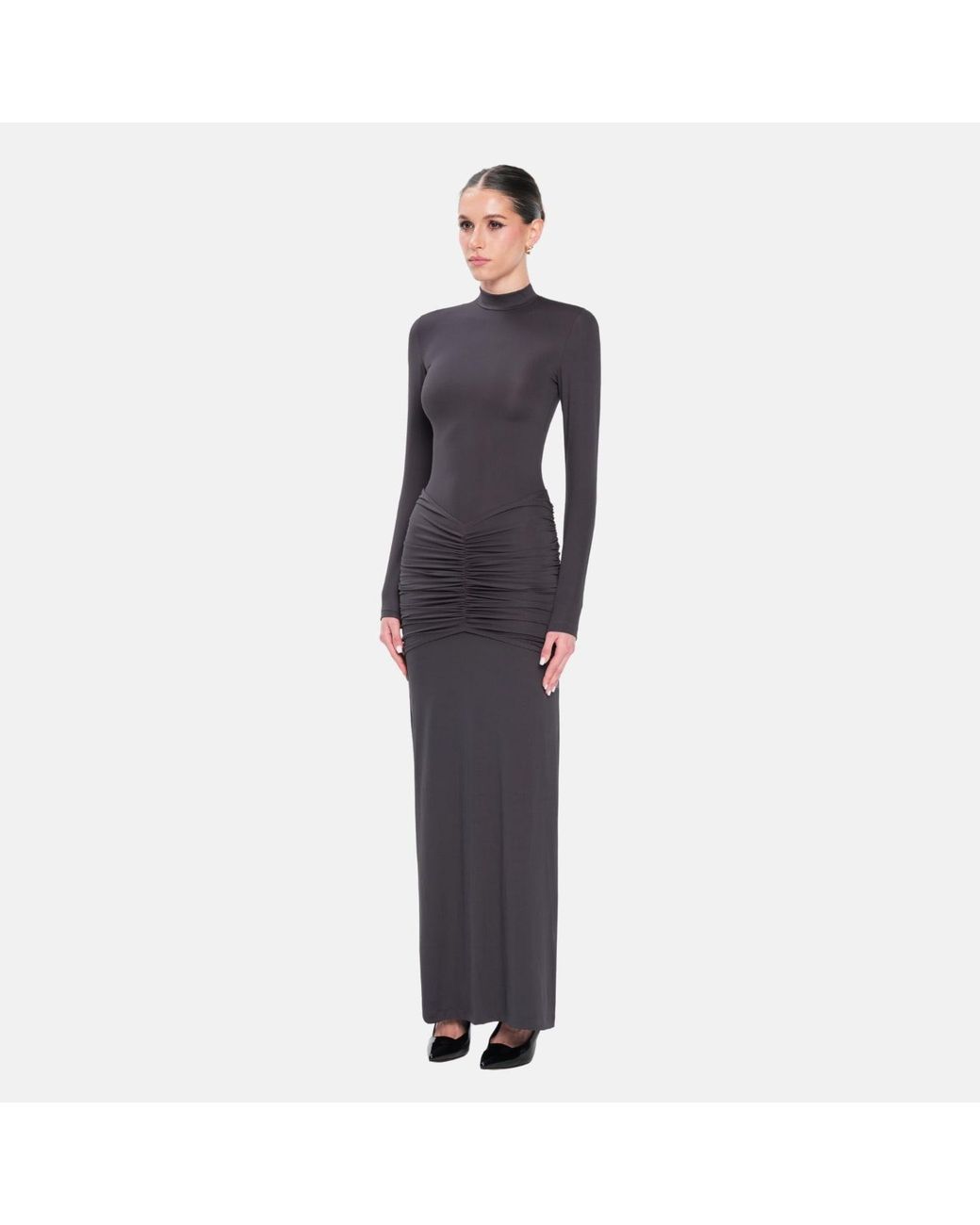 OW Collection Purple Celia Long Sleeve Maxi Dress