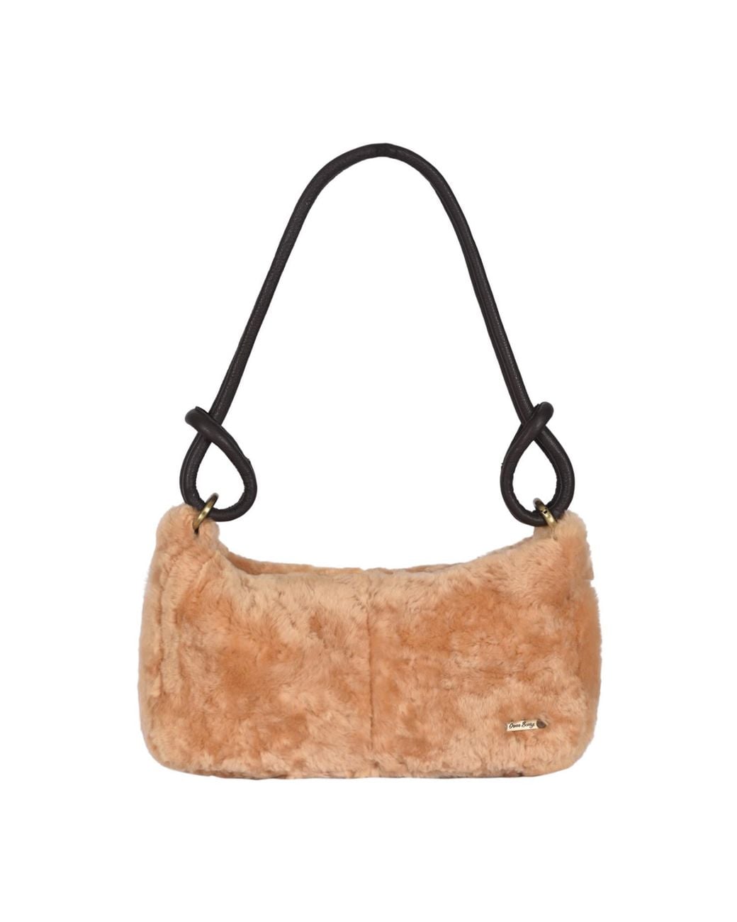 Owen Barry Brown Neutrals Shoulder Bag Devoran Sheepskin Honey Tan