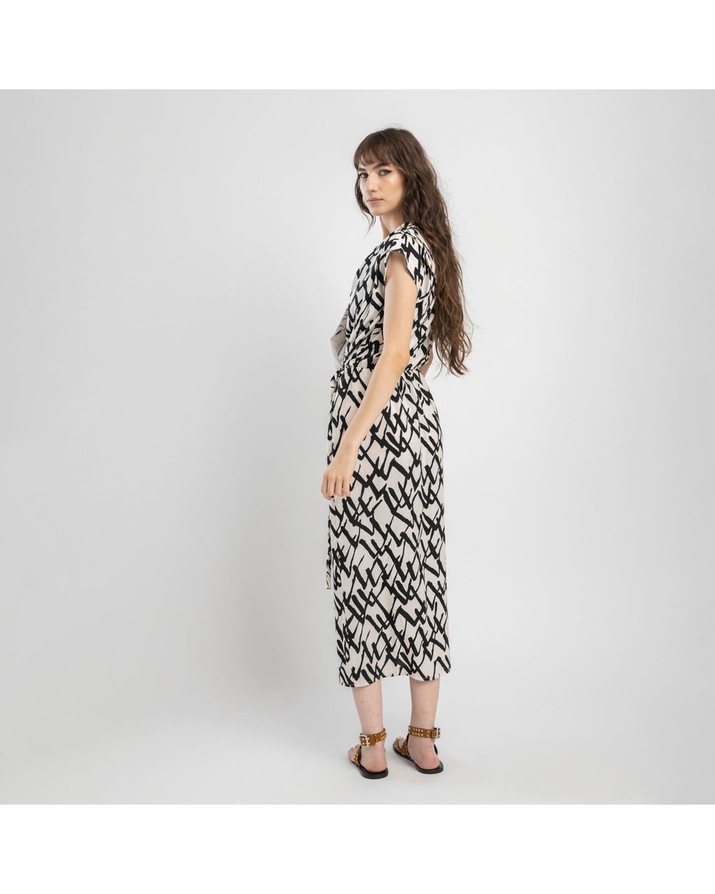 ARTISTA Blue Rizz Wrap Maxi Dress