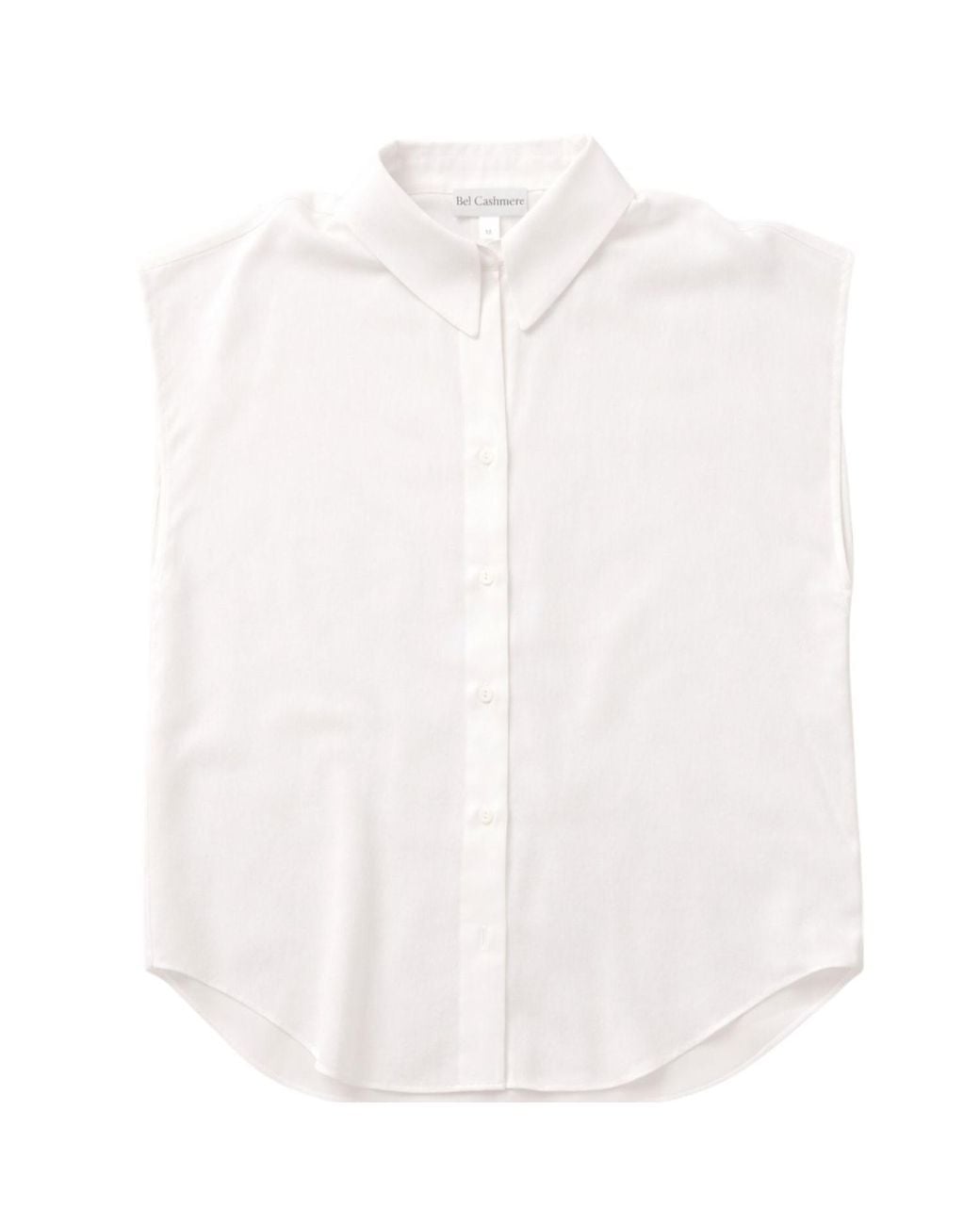 Bel Cashmere White Flavia Silk Blouse