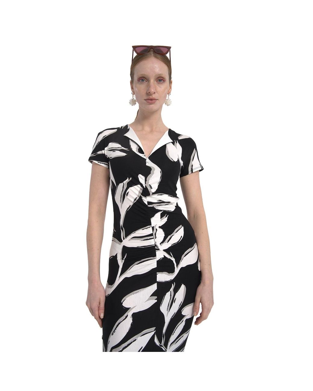 Lalipop Design Black And Knitted Stretch Viscose Midi Dress