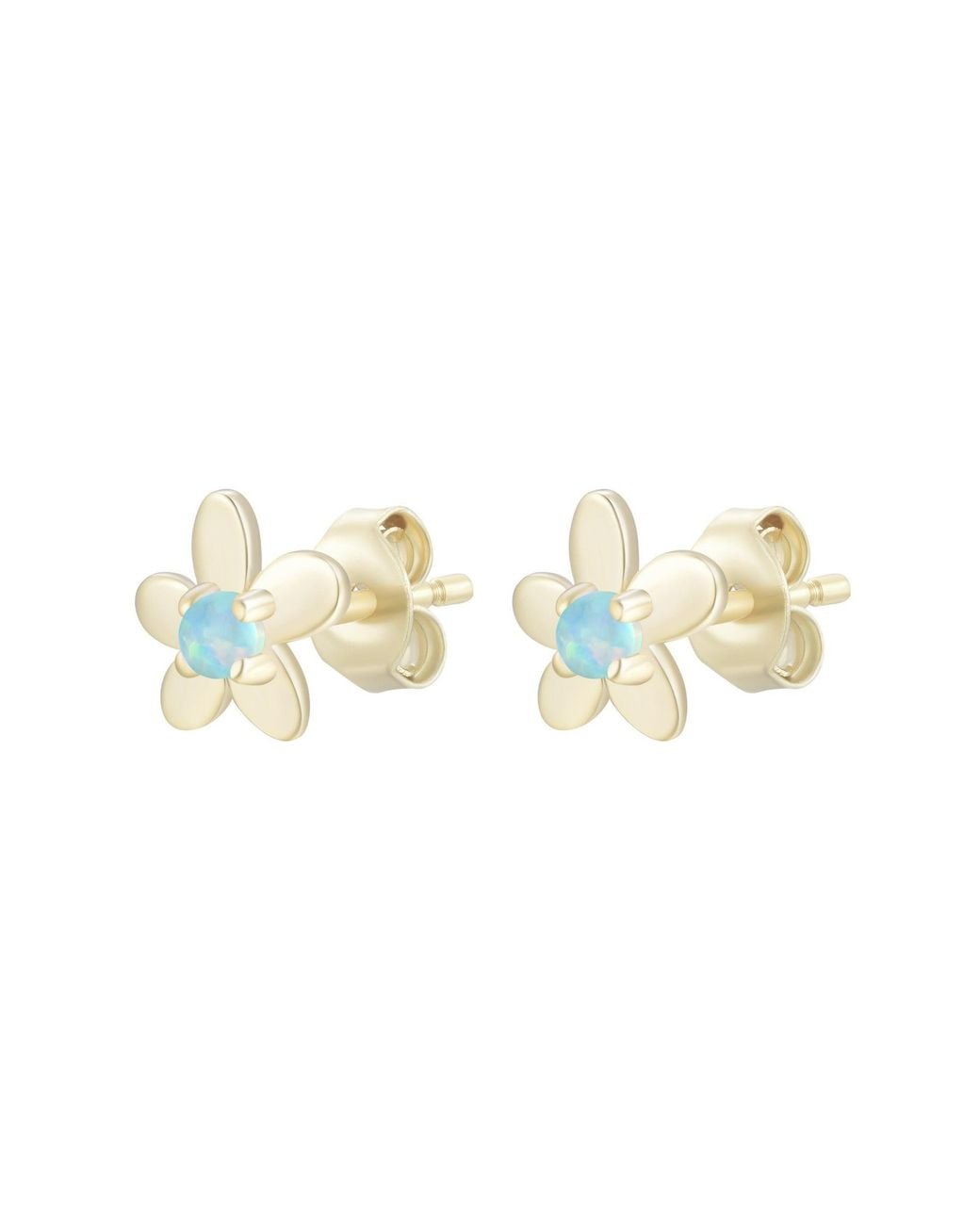KAMARIA Metallic Mini Flower Opal Stud Earrings