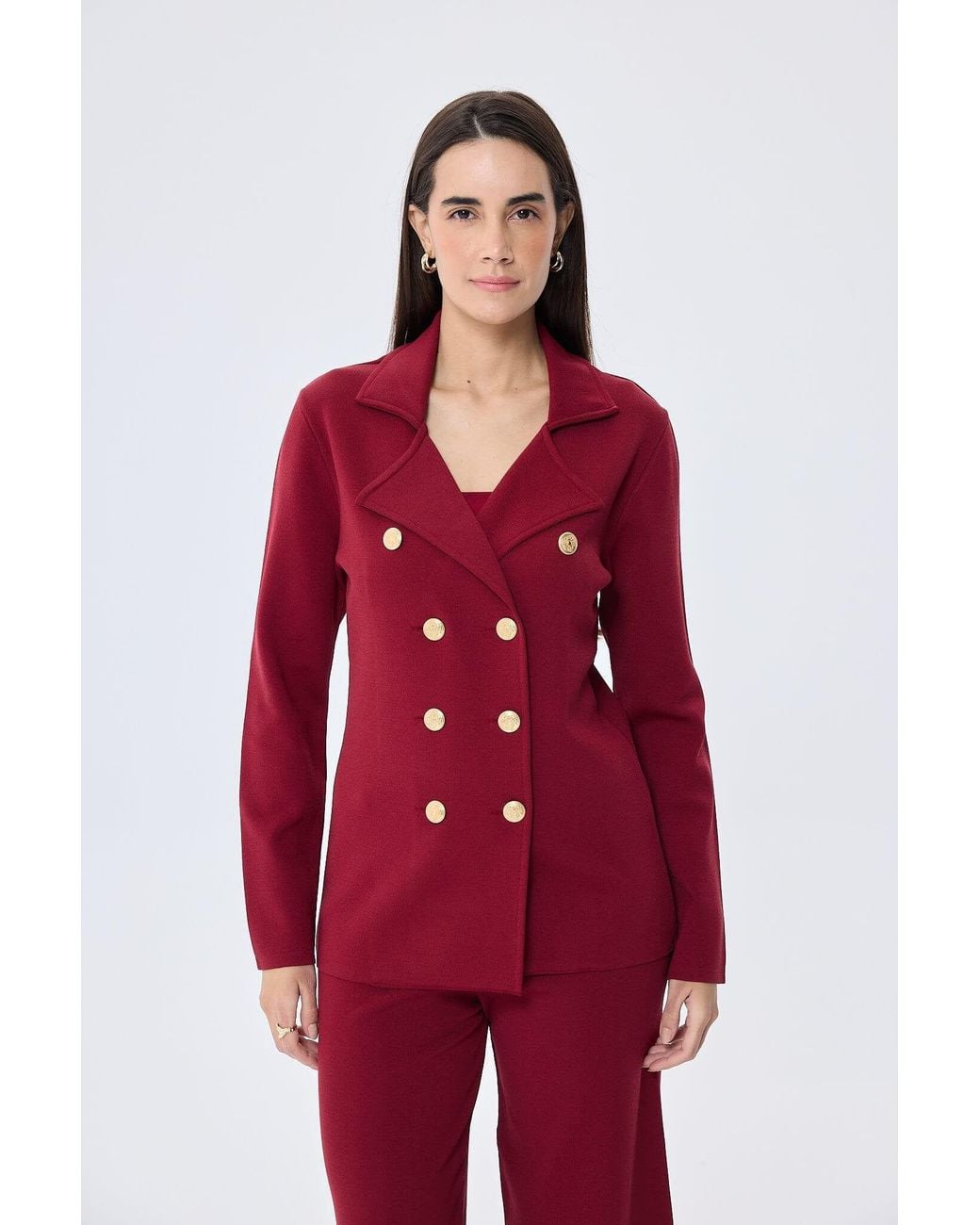 Peraluna Red Katherine Blazer Jacket