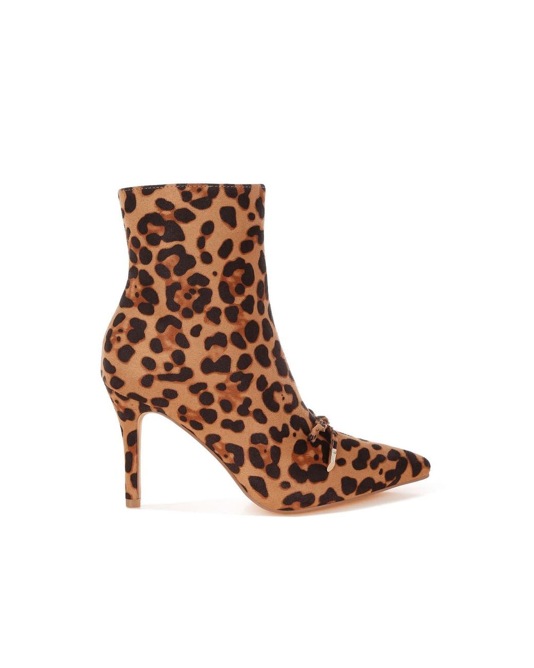 Rag & Co Brown Vilda Leopard Print Stiletto Boots