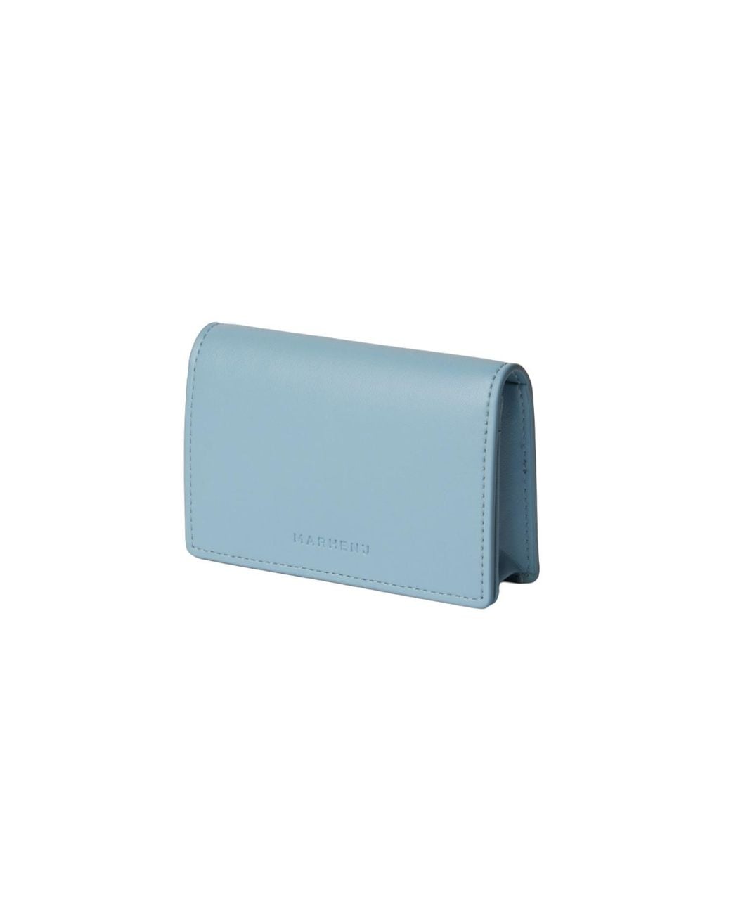 MARHEN.J Blue Clover Apple Leather Business Card Wallet