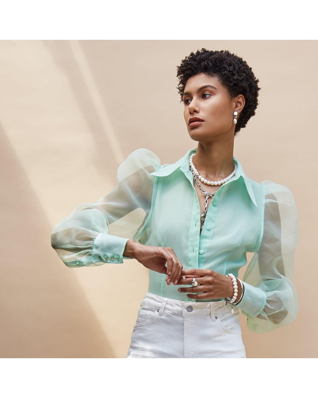 Biko Jewellery Metallic Paloma Pearl Collar