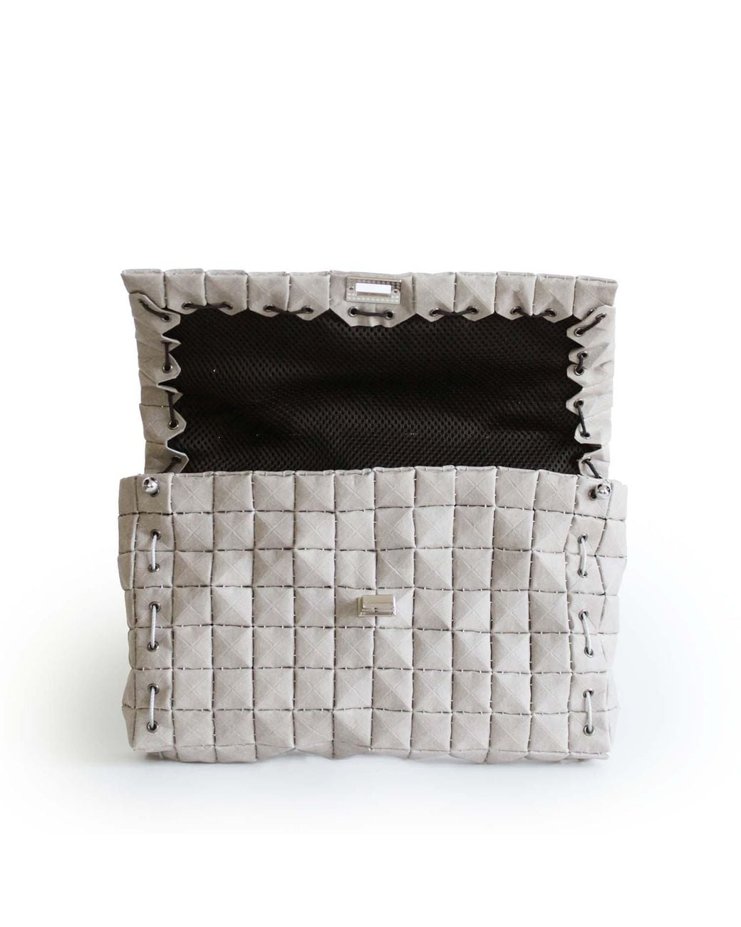 Monade Gray Clutch Bag Matte Stone
