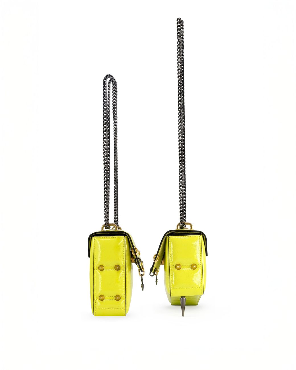 Pimpinicchio New York Yellow Asymmetrical Chain Bag
