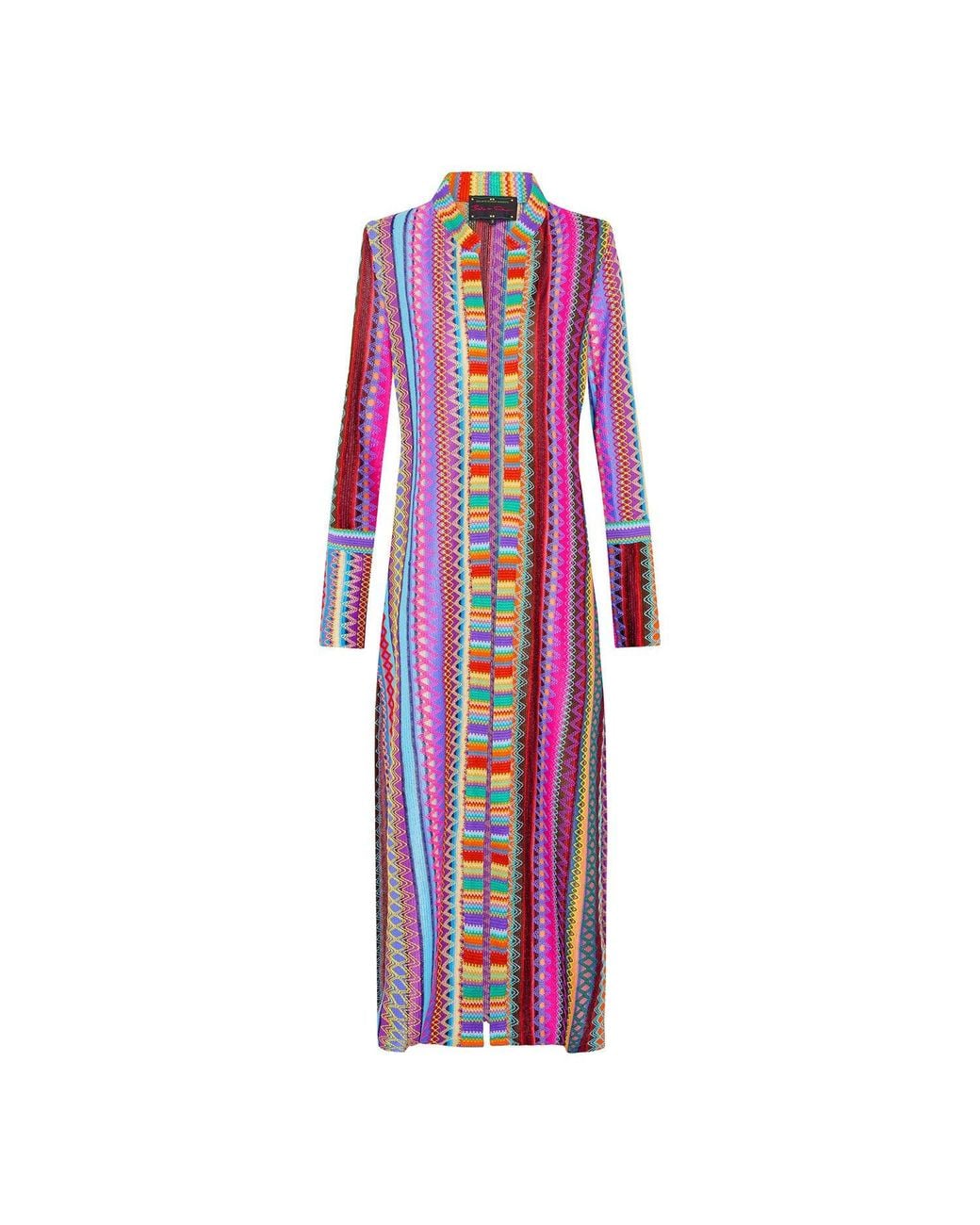 Beatrice von Tresckow Purple Fuchsia Zigzag Jessie Cardigan
