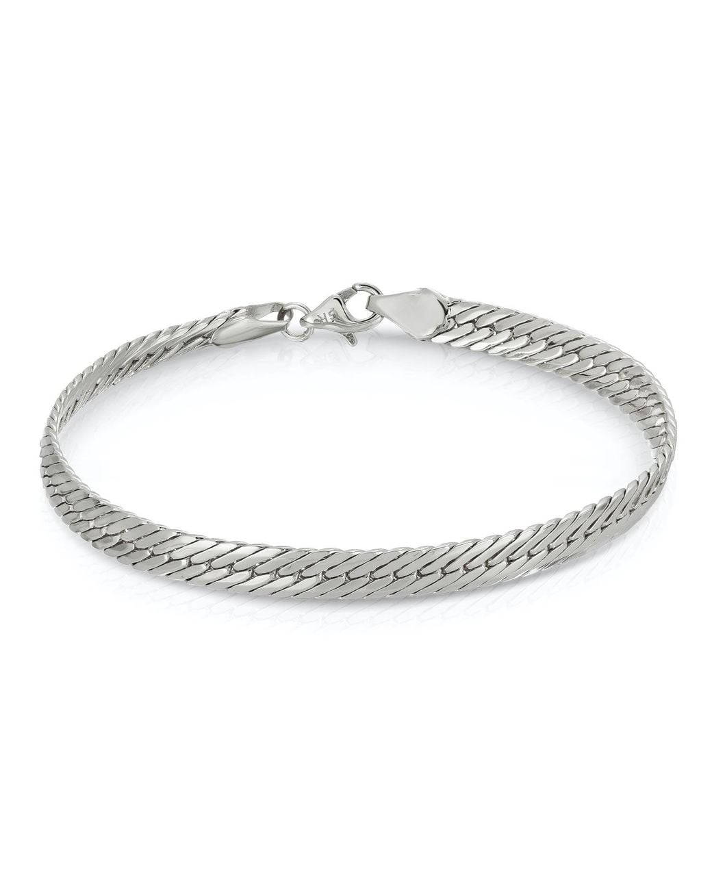 Glamrocks Jewelry Metallic Thin Herringbone Bracelet
