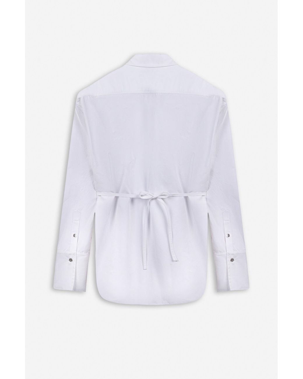 Nocturne White Waist Tie Accessory Shirt