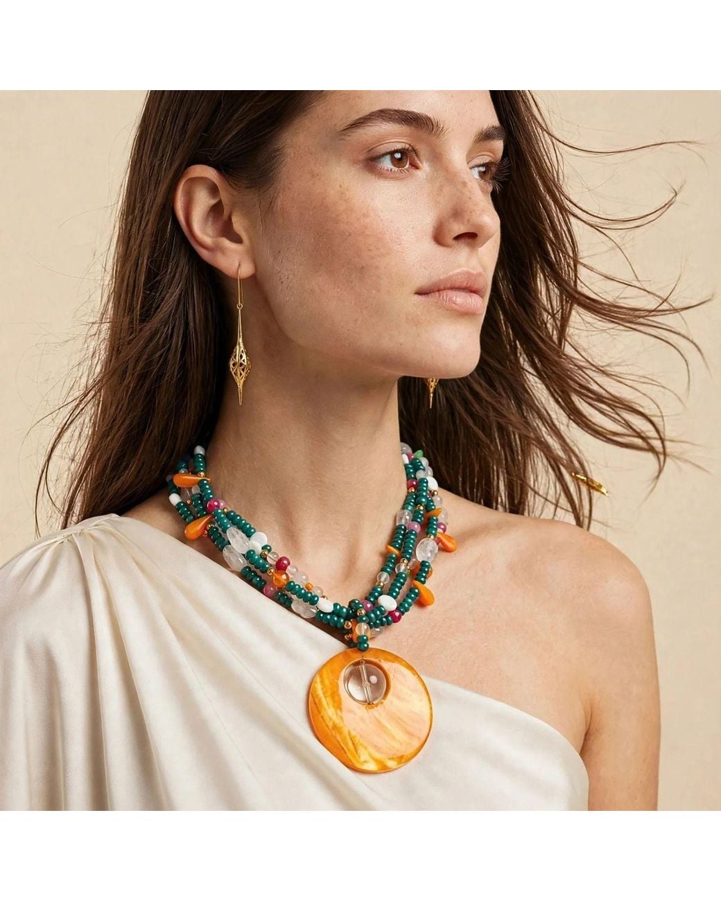 Jaredjamin Multicolor Molly Layered Necklace