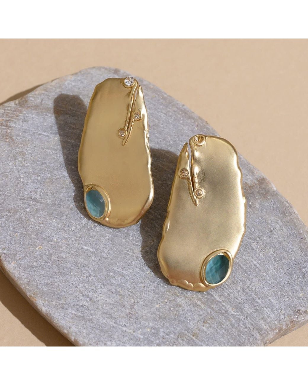 Rare Matters Jewelry Metallic Organic Harmony Stud Earrings