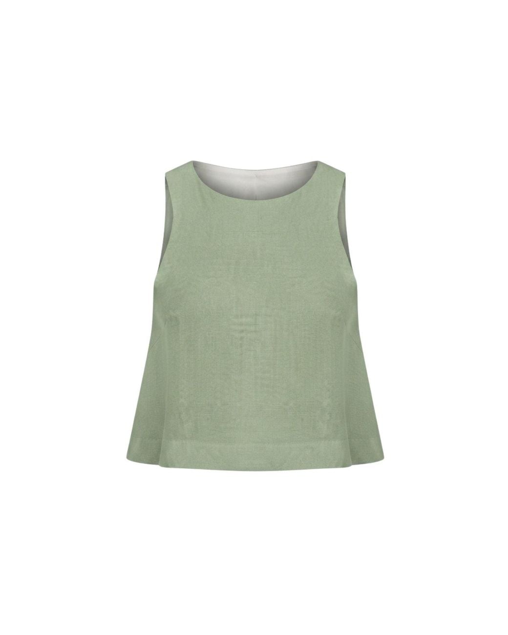 Monlicia Green Lena Linen Top
