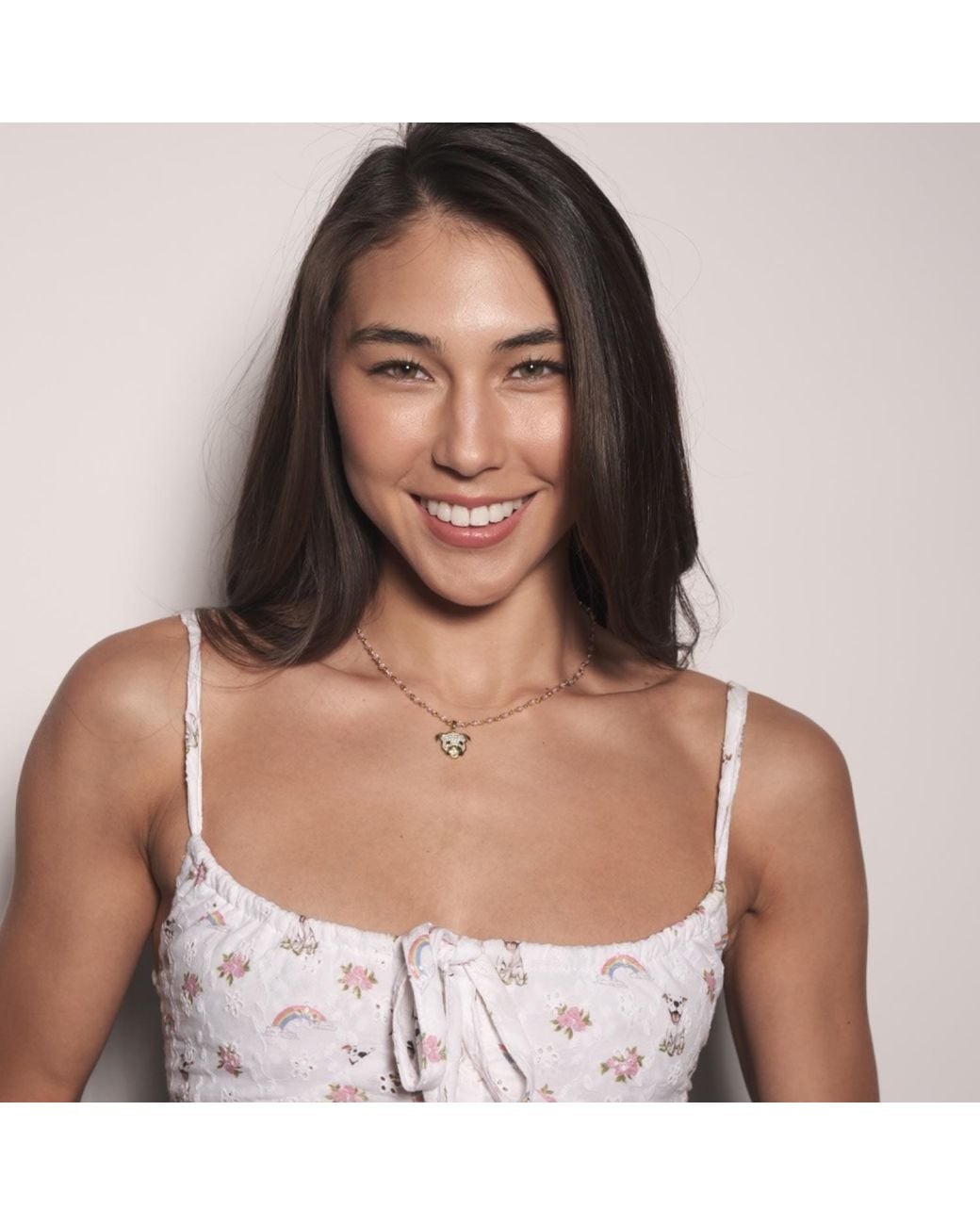 Cloud Haven Metallic Soft Hearted Pit Bull Cz Necklace