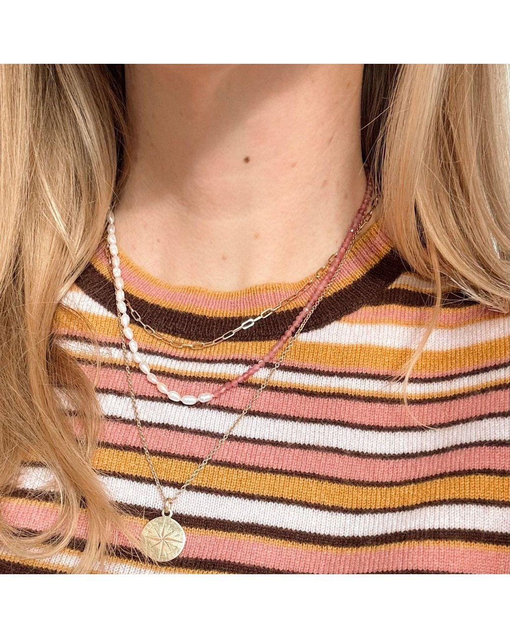 Herself Collections Metallic Tourmaline Pearl Necklace