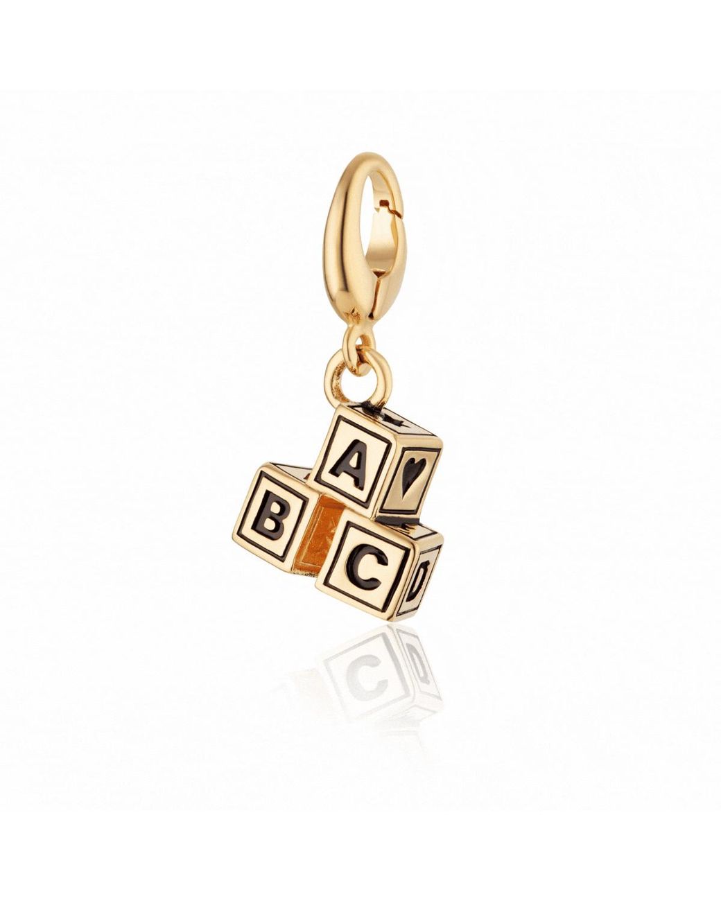 Lily Charmed Metallic Plated Abc Building Block Charm Necklace