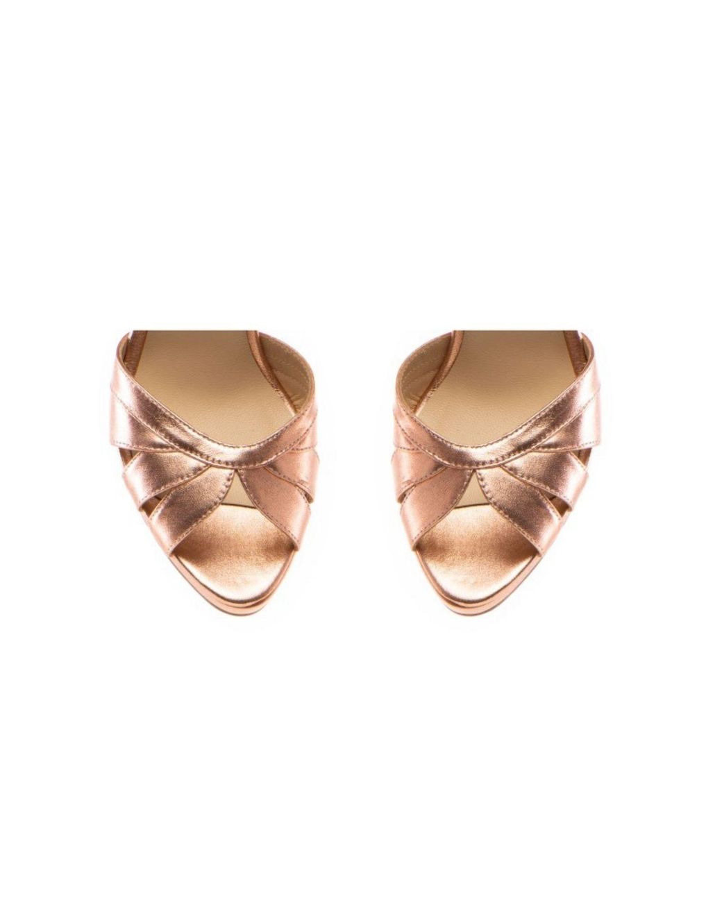 The 5Th Element Metallic Sia Rose Platform Sandals