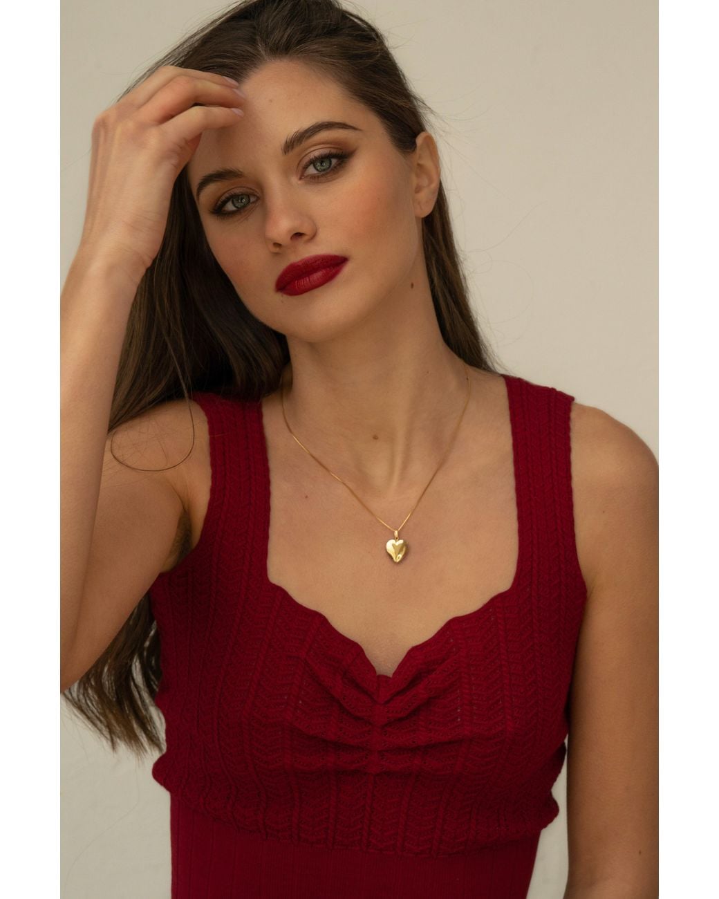 Katy Faye Metallic Valentina Heart Locket