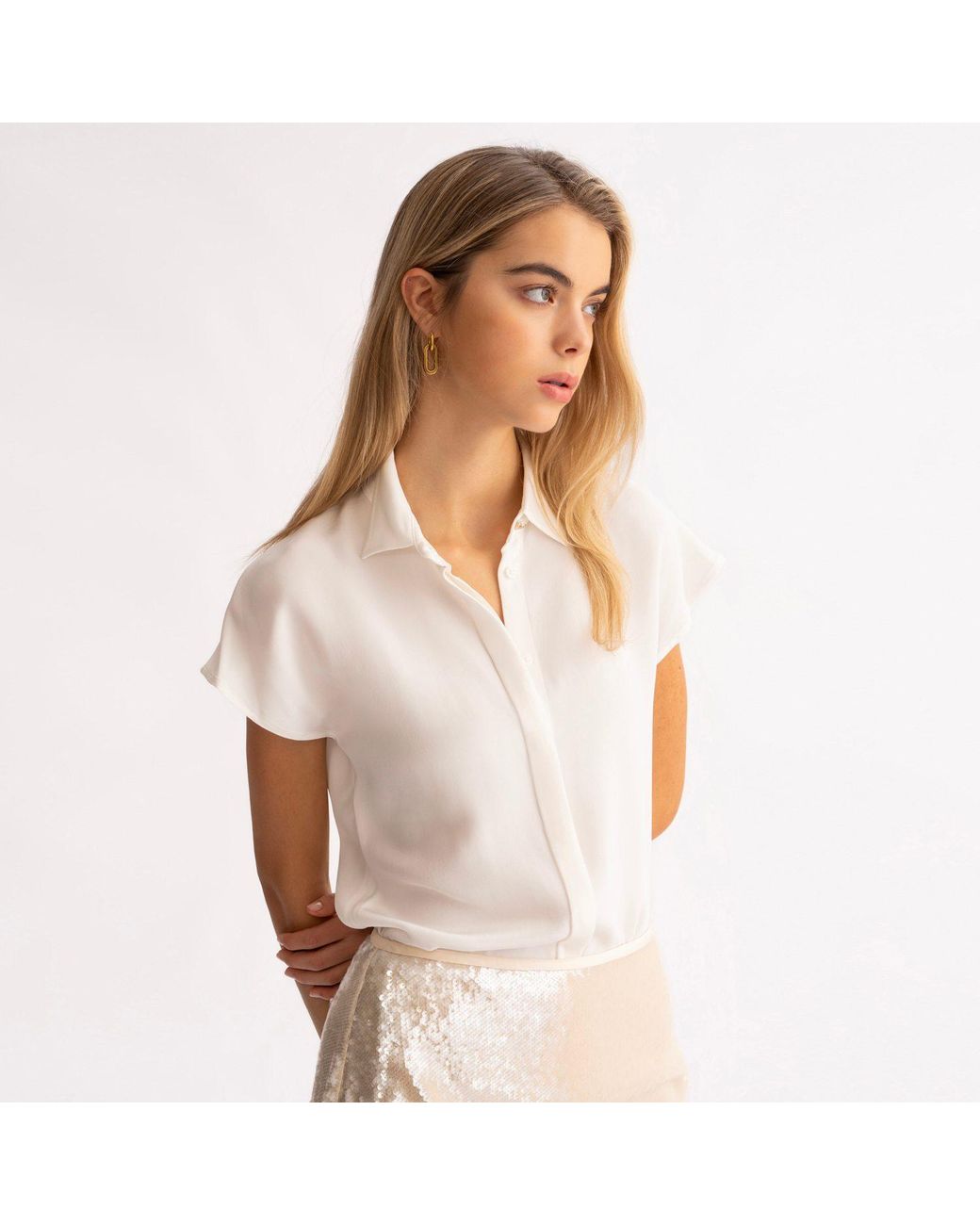 Emma Wallace White Fleur Blouse -Off