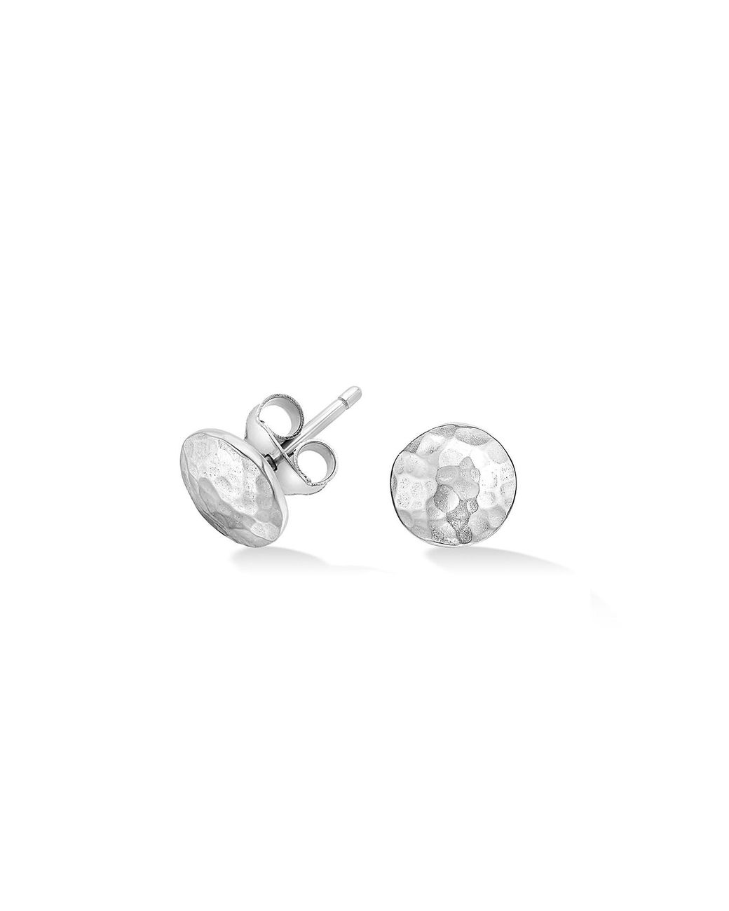 Dower & Hall White Small Round Domed Disc Nomad Studs
