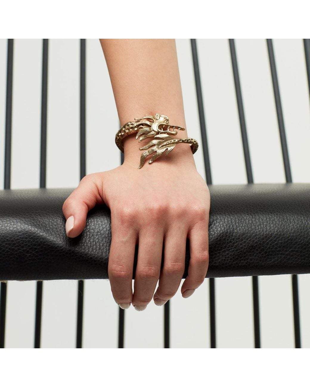 Zeworks Metallic Dragon Cuff Bracelet