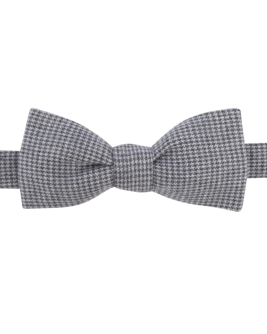 LE COLONEL Gray Houndstooth Bow Tie for men