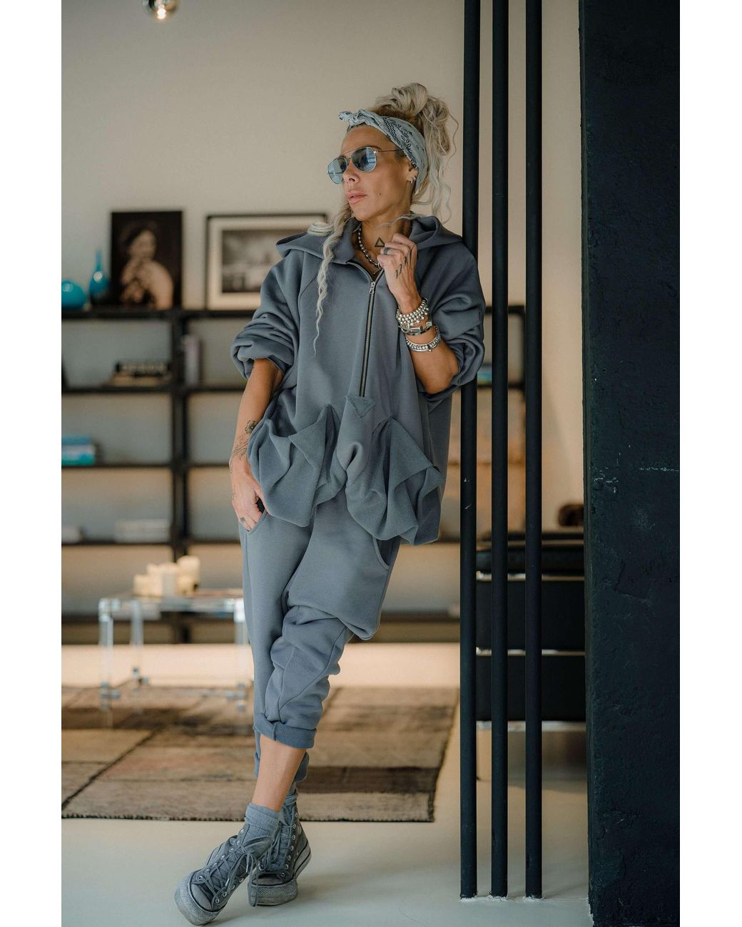 Clothes by Locker Room Gray Steel Zip Hoodie & Jogger Set