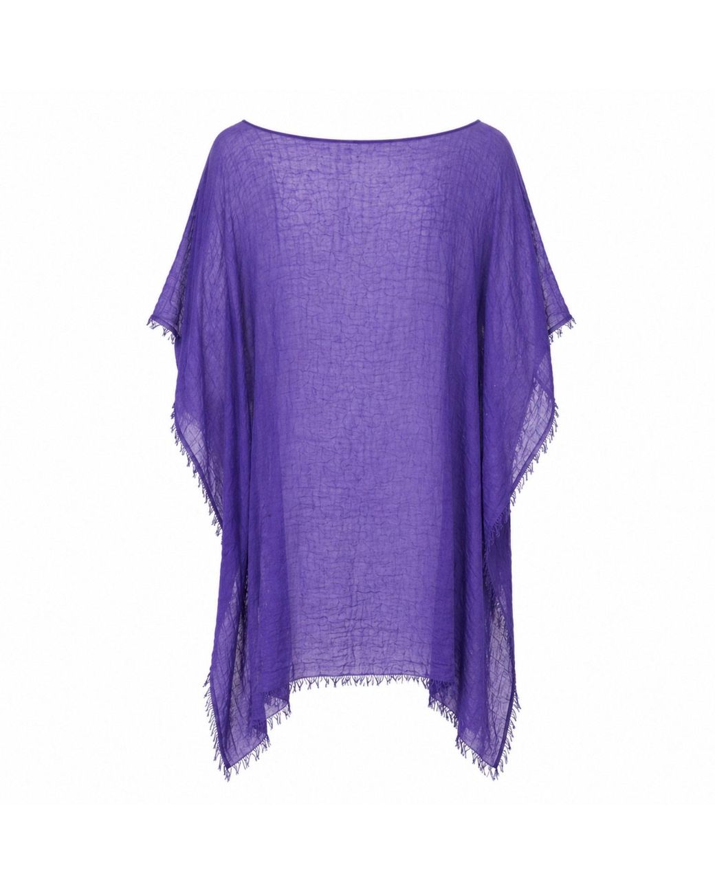 Nuvv Collection Purple Sheer Kaftan – Lightweight Textured Beach Cover-Up