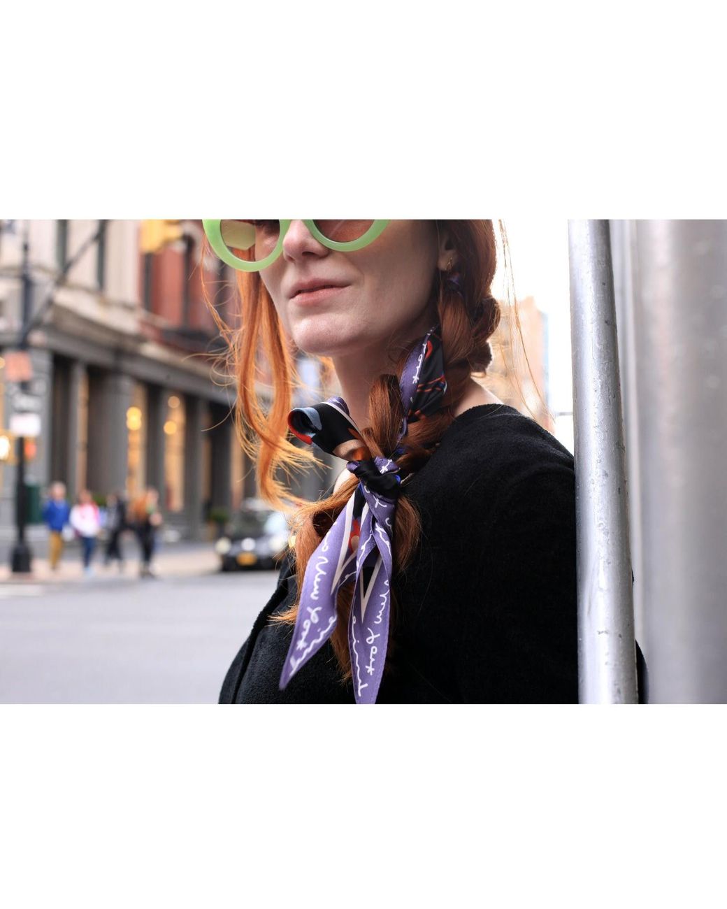 Jessie Zhao New York Black Silk Diamond Scarf Of Garden