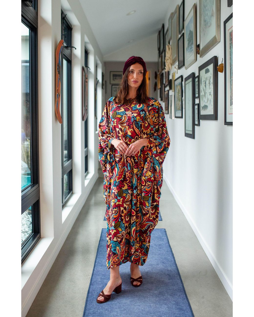 Jennafer Grace Red Capri Caftan