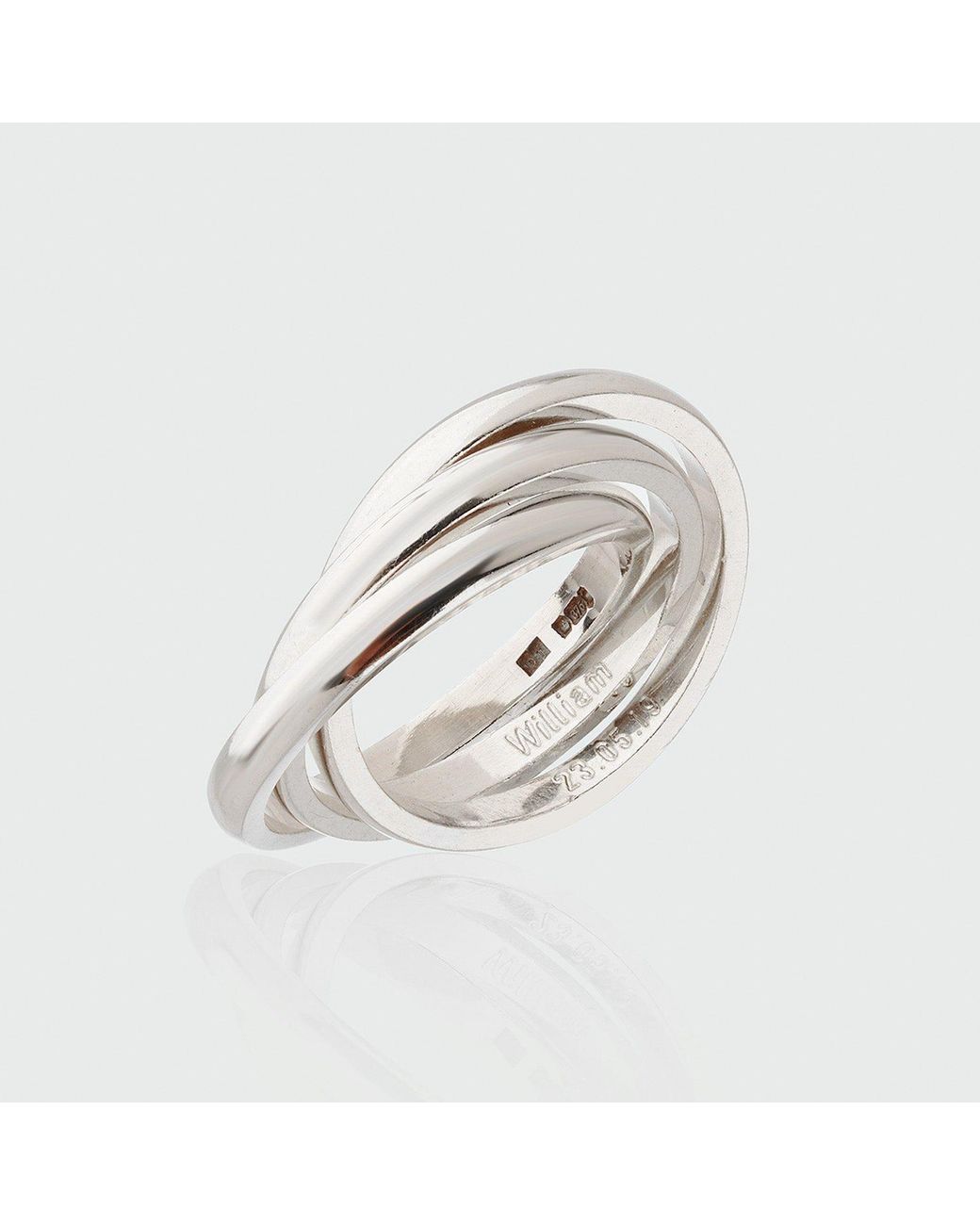 Auree Jewellery White Knightsbridge Classic Sterling Russian Wedding Ring