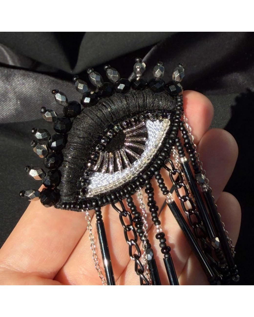 VETKA Black Statement Eye Brooch- Sorcerer's Sight