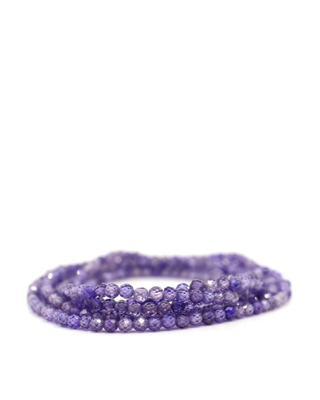 Shar Oke Purple Cubic Zirconia Wrap Bracelet