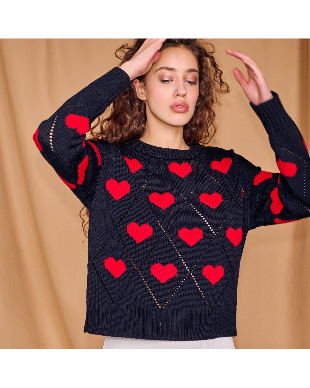 Gigi Knitwear Blue Love Sweater