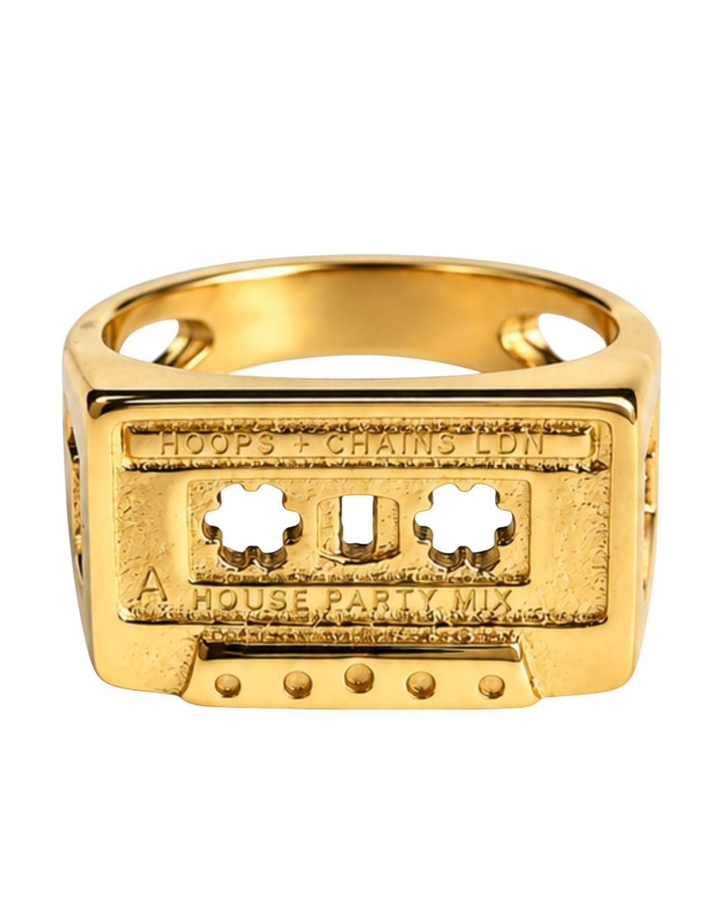 Hoops + Chains LDN Metallic Cassette Tape Ring