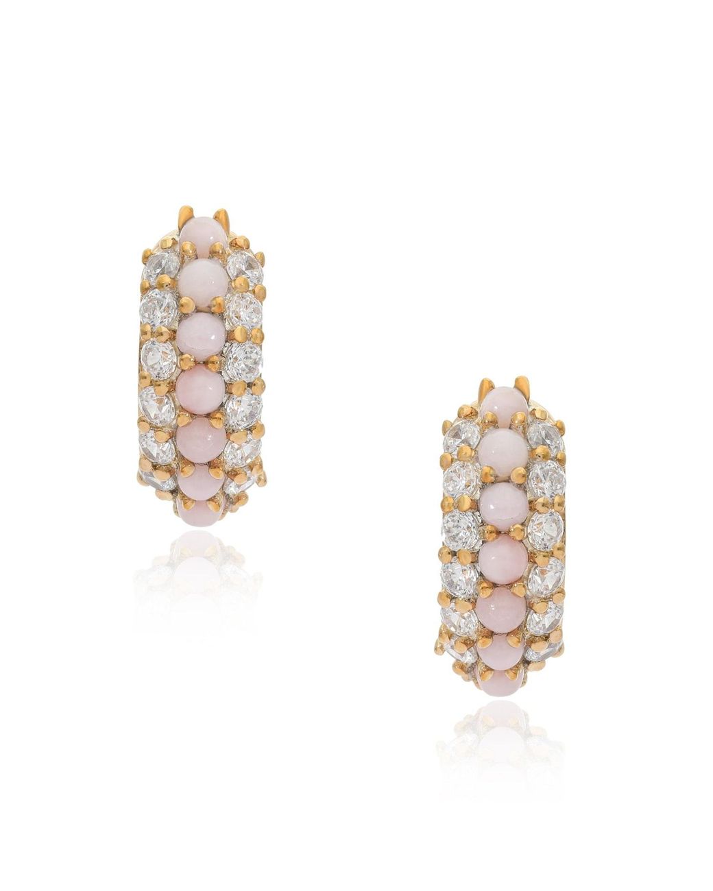 Preeti Sandhu Metallic Summer Sparkle Opal Vermeil Huggies