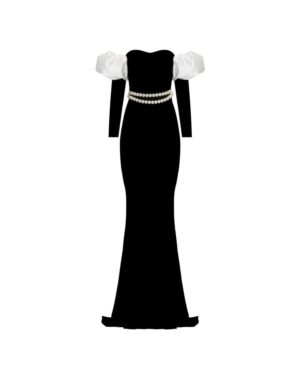 Nur Karaata Black Hofburg Long Dress