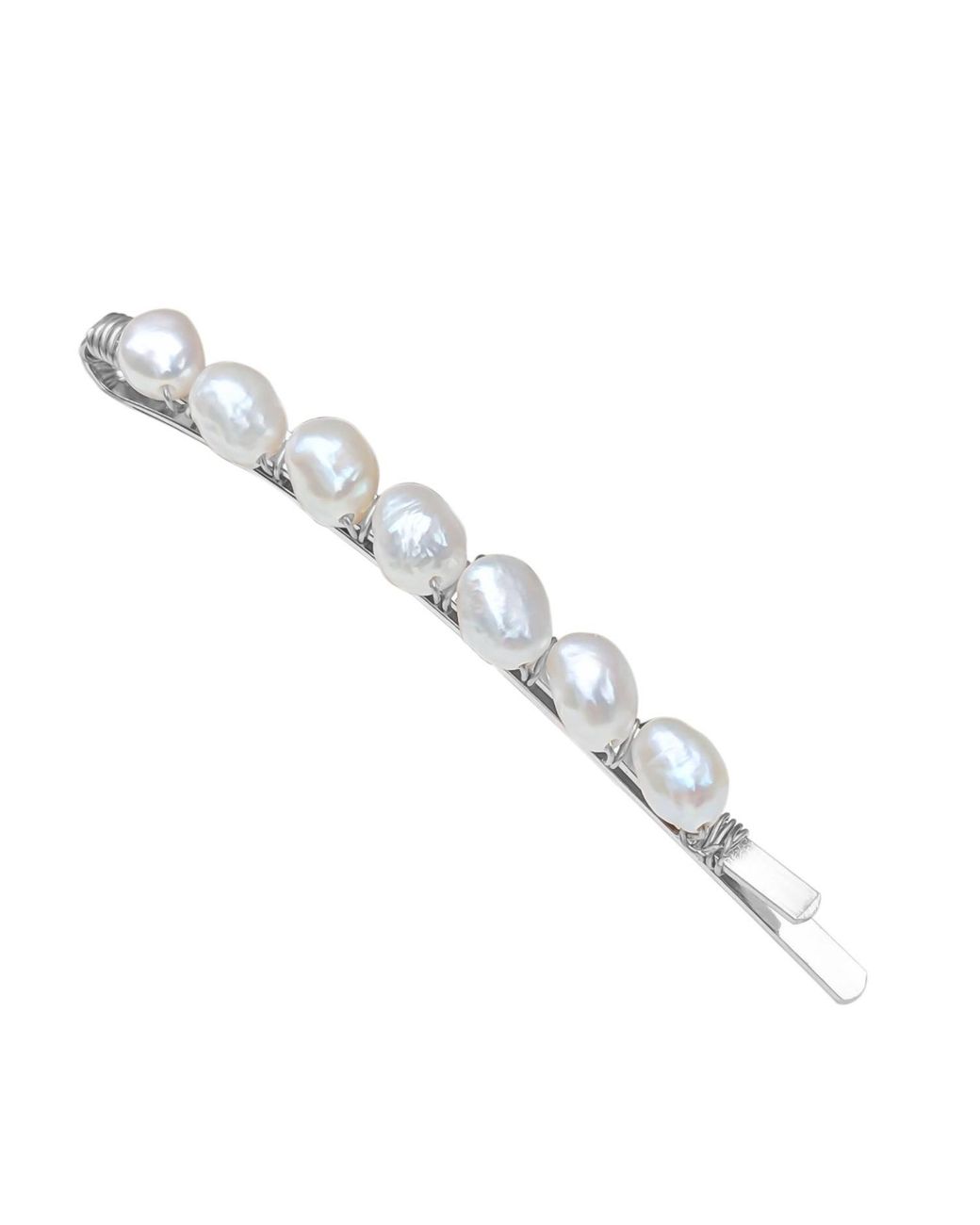 Kiri & Belle Metallic Alyssa Freshwater Pearl Hair Slide