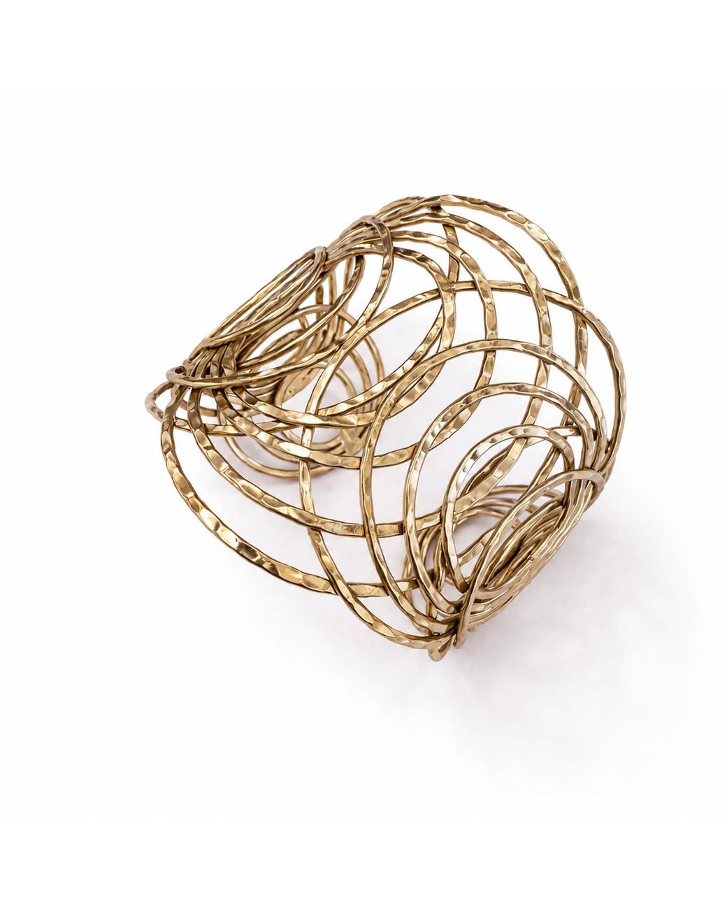 Rare Matters Jewelry Metallic Organic Wire Statement Cuff Bracelet