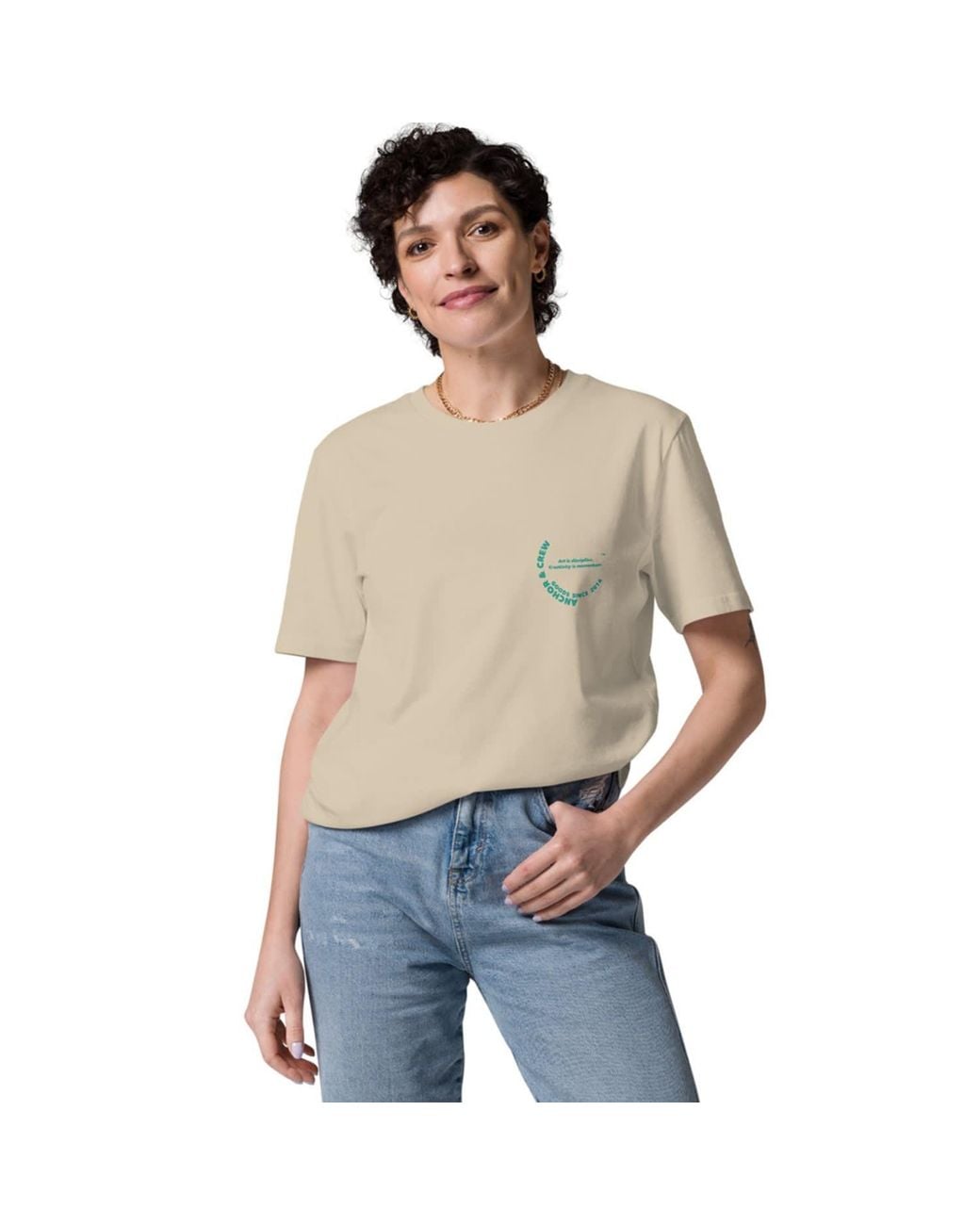 Anchor and Crew Natural Neutrals Desert Dust Art & Momentum Creative Standard Organic Cotton T-Shirt