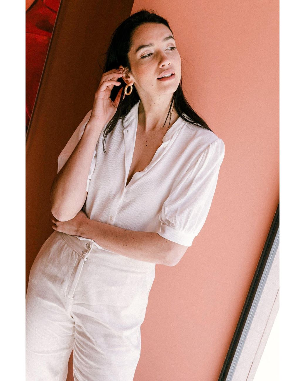 AVANI Apparel White Magnolia Blouse