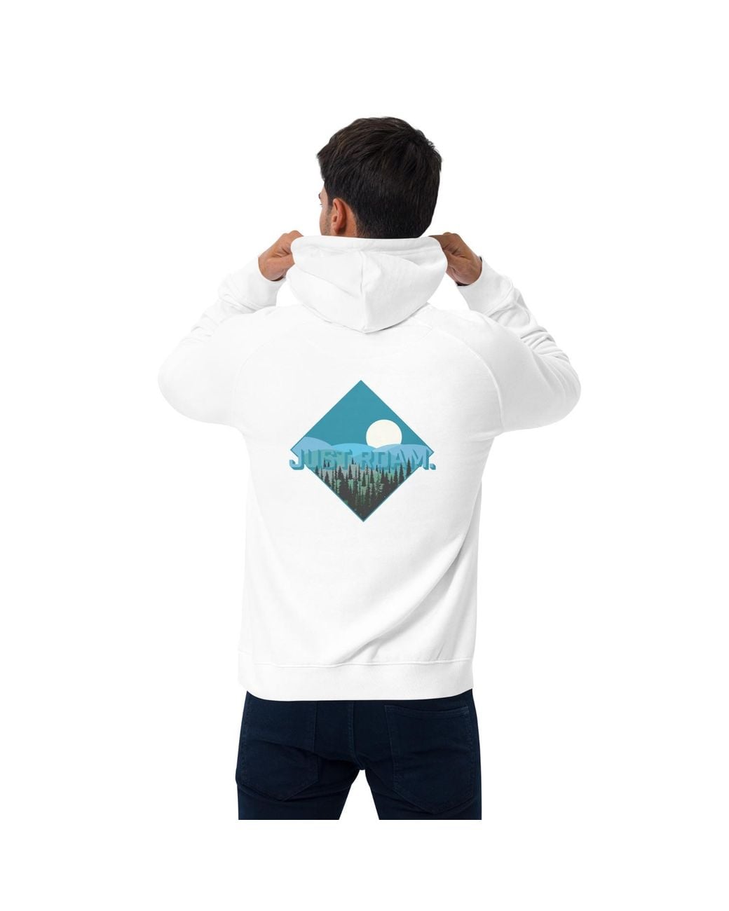 Anchor and Crew White Just Roam. Seeker Organic Cotton Hoodie