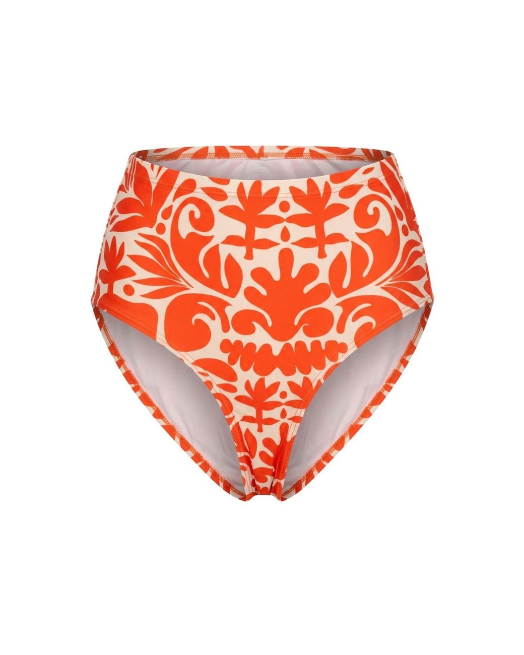 Lime Ricki Swimwear Orange Terracotta High-Waist Bottom