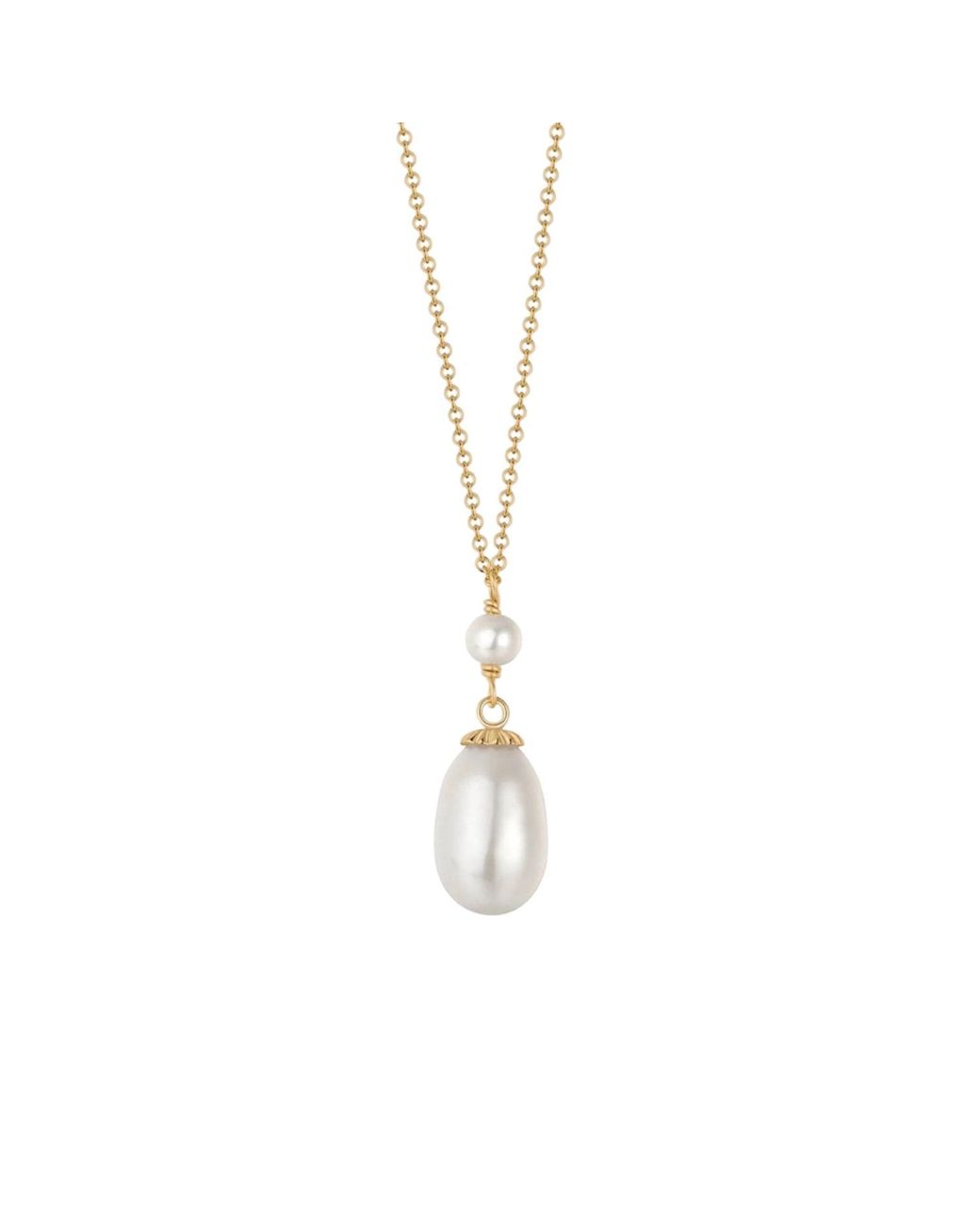 Katy Faye Metallic Mia Pearl Necklace