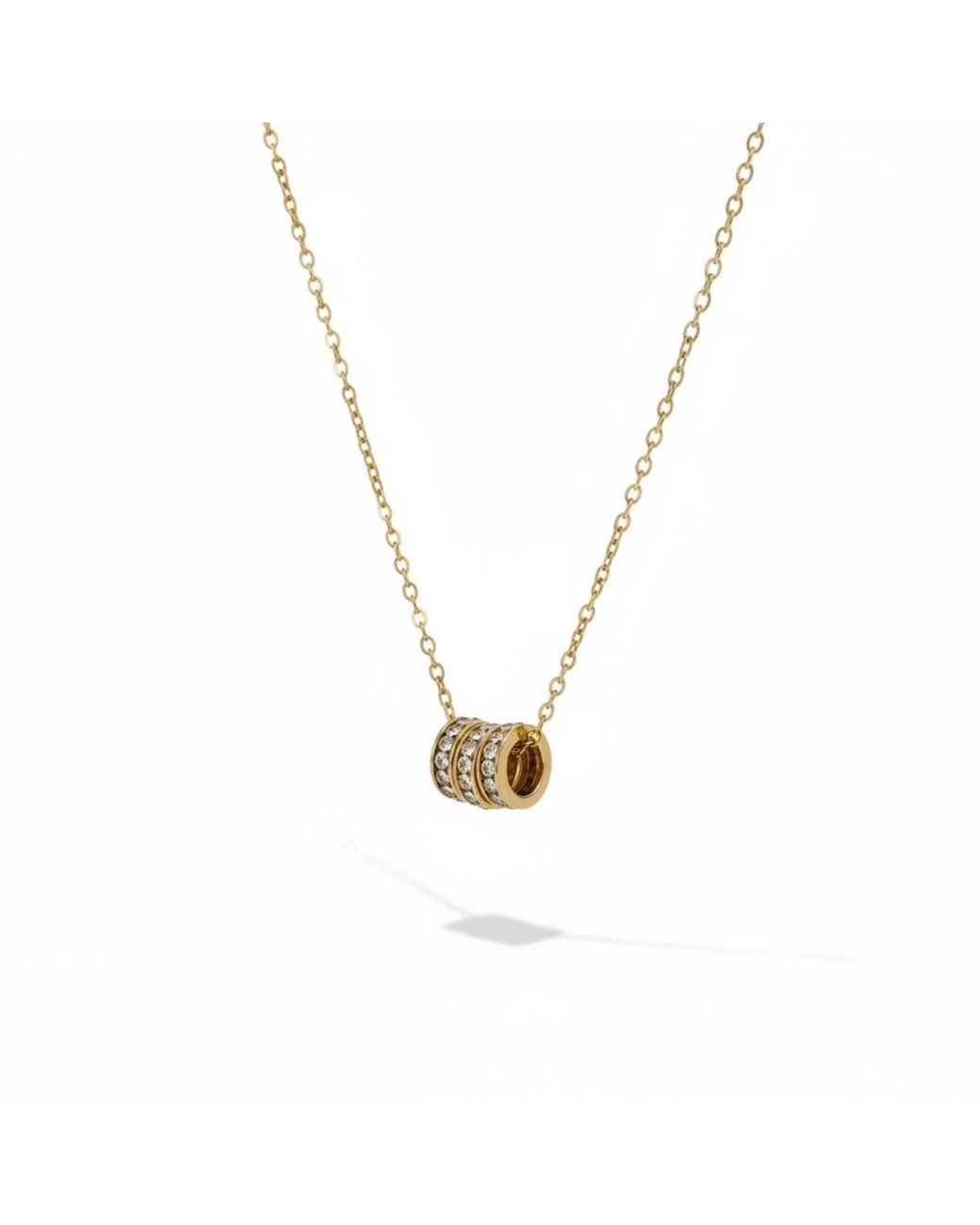 Vicky&Nico Metallic Triple Pavé Ring Necklace