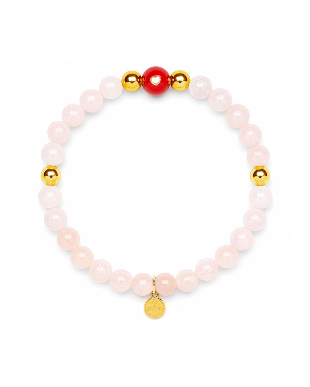 Seven Saints Metallic Morganite Heart Bracelet For Love And Blushing Glow