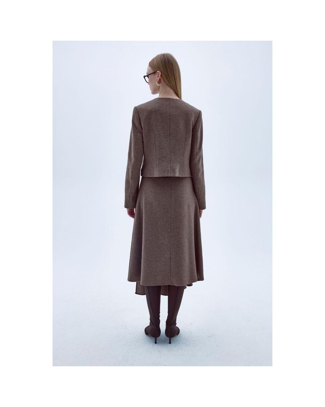 NAZLI CEREN Brown Irma Wool Jacket